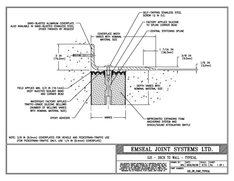 Expansion Joint Details · BIM · CAD · DWG · DWF · Sika Emseal