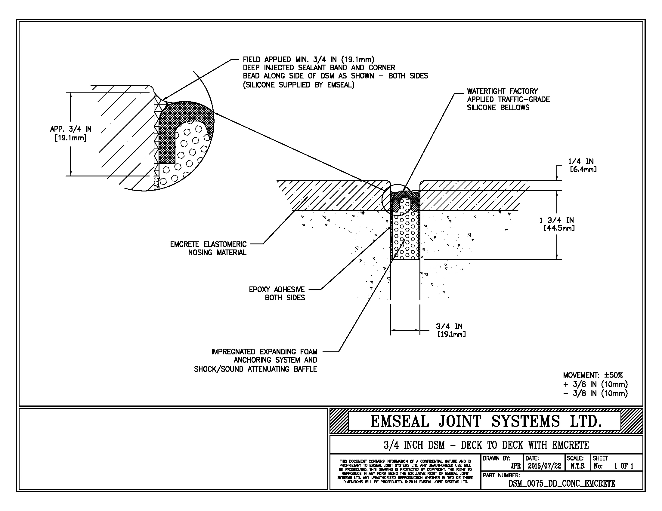 Expansion Joint Details · BIM · CAD · DWG · DWF · Sika Emseal