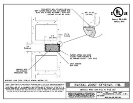 EMSHIELD WFR2 2-Hour Fire-Rated Wall-to-Wall CMU Block 2 inch Firerated Expansion Joint