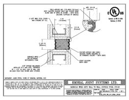 EMSHIELD WFR2 2-Hour Fire-Rated Wall-to-Wall Gypsum -- Steel Stud 2 3/4 inch Firerated Expansion Joint