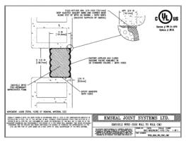 Emshield WFR2 2-Hour Fire-Rated Wall-to-Wall CMU Block 5 1/2 inch Firerated Expansion Joint