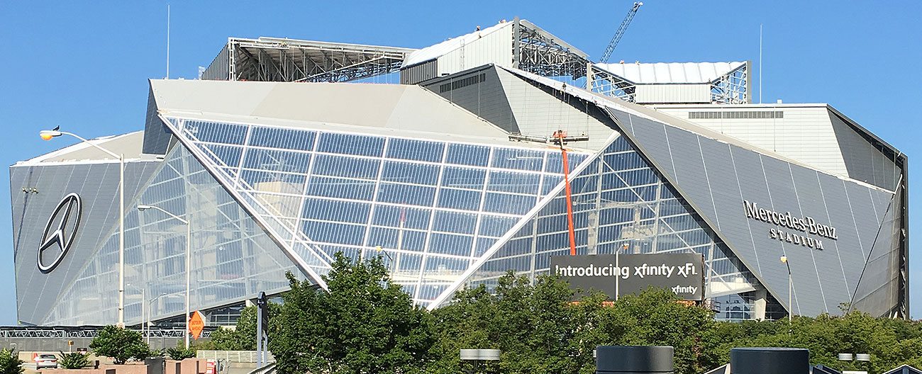 EMSEAL stadium expansion joints used at Atlanta Falcons Mercedes Benz