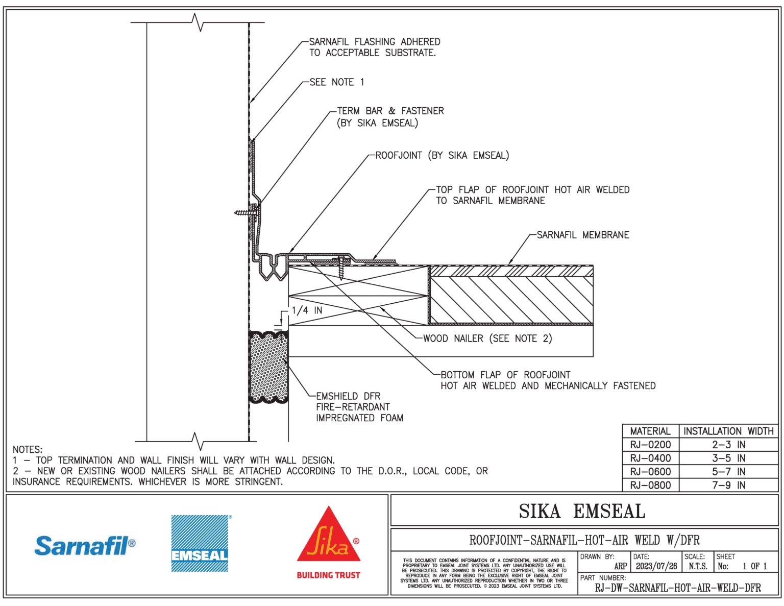 Expansion Joint Details · BIM · CAD · DWG · DWF · Sika Emseal