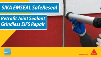 Retrofit EIFS joint sealant with SafeReseal grindless, dustless, noiseless, joint sealer - Field Installation video from Sika Emseal