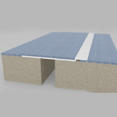 Wabo®FastFloor (FJS) seismic interior floor recessed expansion joint coverplate system