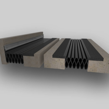WaboCrete Membrane Gen II concrete expansion joint with seismic movement for parking garages and decks, stadiums, and other horizontal deck joints by Sika Emseal